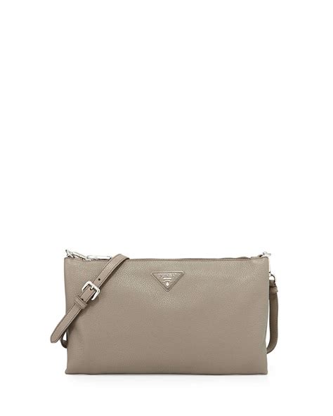 prada vitello daino argilla grey|PRADA Vitello Daino Shoulder Bag Argilla .